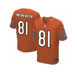 Men's Nike Chicago Bears #81 Cameron Meredith Elite Orange Alternate NFL Jersey