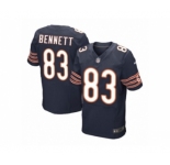 Men's Nike Chicago Bears #83 Martellus Bennett Elite Navy Blue Team Color NFL Jersey