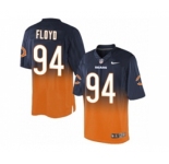 Men's Nike Chicago Bears #94 Leonard Floyd Elite Navy Orange Fadeaway NFL Jersey