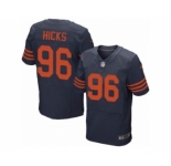 Men's Nike Chicago Bears #96 Akiem Hicks Elite Navy Blue 1940s Throwback Alternate NFL Jersey