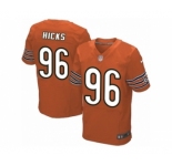 Men's Nike Chicago Bears #96 Akiem Hicks Elite Orange Alternate NFL Jersey