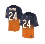Nike Chicago Bears #24 Jordan Howard Navy Blue Orange Men's Stitched NFL Elite Fadeaway Fashion Jersey