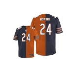 Nike Chicago Bears #24 Jordan Howard Navy Blue Orange Men's Stitched NFL Elite Split Jersey