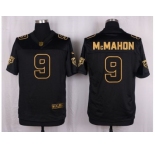 Nike Chicago Bears #9 Jim McMahon Black Pro Line Gold Collection Jersey[Elite]