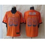 nike chicago bears #69 allen orange [Elite USA flag fashion]