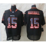 nike nfl jerseys chicago bears #15 brandon marshall black[Elite USA flag fashion]