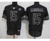 nike nfl jerseys chicago bears #15 marshall black[Elite 50th Patch]