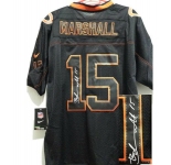 nike nfl jerseys chicago bears #15 marshall black[Elite lights out signature]
