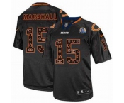 nike nfl jerseys chicago bears #15 marshall black[Elite united sideline 50th Patch]