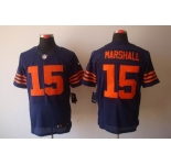 nike nfl jerseys chicago bears #15 marshall blue[Elite orange number]