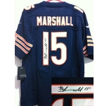 nike nfl jerseys chicago bears #15 marshall blue[Elite signature]