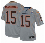 nike nfl jerseys chicago bears #15 marshall grey[Elite lights out 50th Patch]