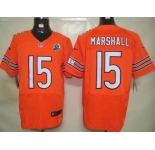 nike nfl jerseys chicago bears #15 marshall orange[Elite 50th Patch]