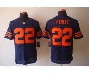 nike nfl jerseys chicago bears #22 matt forte blue[Elite orange number]