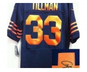 nike nfl jerseys chicago bears #33 charles tillman blue [orange number Elite signature]