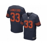 nike nfl jerseys chicago bears #33 jeremy langford blue[Elite orange number][langford]