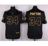 nike nfl jerseys chicago bears #34 payton black gold collection[Elite]
