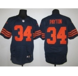 nike nfl jerseys chicago bears #34 payton blue[Elite orange number]