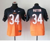 nike nfl jerseys chicago bears #34 walter payton black-orange[Elite drift fashion][second version]