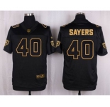 nike nfl jerseys chicago bears #40 sayers black gold collection[Elite]