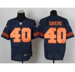 nike nfl jerseys chicago bears #40 sayers blue[Elite][number orange]