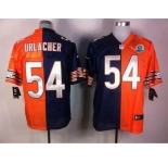 nike nfl jerseys chicago bears #54 urlacher orange-blue[Elite split 50th Patch]