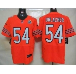 nike nfl jerseys chicago bears #54 urlacher orange[Elite 50th Patch]