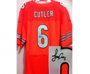 nike nfl jerseys chicago bears #6 cutler orange[Elite signature]
