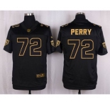 nike nfl jerseys chicago bears #72 perry black gold collection[Elite]