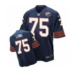 nike nfl jerseys chicago bears #75 Kyle Long Throwback blue[Elite]