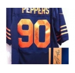nike nfl jerseys chicago bears #90 julius peppers blue [Orange Number Elite signature]