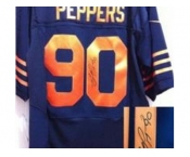 nike nfl jerseys chicago bears #90 julius peppers blue [Orange Number Elite signature]