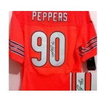 nike nfl jerseys chicago bears #90 julius peppers orange[ Elite signature]