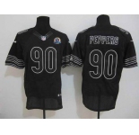 nike nfl jerseys chicago bears #90 peppers black[Elite 50th Patch]