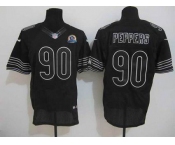 nike nfl jerseys chicago bears #90 peppers black[Elite 50th Patch]