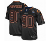 nike nfl jerseys chicago bears #90 peppers black[Elite lights out 50th Patch]