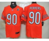 nike nfl jerseys chicago bears #90 peppers orange[Elite 50th Patch]