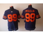 nike nfl jerseys chicago bears #99 mcclellin blue[Elite orange number]