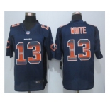 2015 new nike chicago bears #13 white navy blue strobe jerseys[limited]