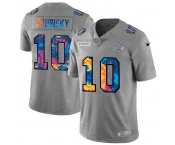 Chicago Bears #10 Mitchell Trubisky Men's Nike Multi-Color 2020 NFL Crucial Catch NFL Jersey Greyheather