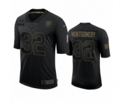 Chicago Bears #32 David Montgomery Black 2020 Salute To Service Limited Jersey