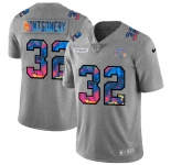 Chicago Bears #32 David Montgomery Men's Nike Multi-Color 2020 NFL Crucial Catch NFL Jersey Greyheather