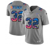 Chicago Bears #32 David Montgomery Men's Nike Multi-Color 2020 NFL Crucial Catch NFL Jersey Greyheather