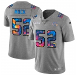 Chicago Bears #52 Khalil Mack Men's Nike Multi-Color 2020 NFL Crucial Catch NFL Jersey Greyheather