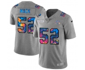 Chicago Bears #52 Khalil Mack Men's Nike Multi-Color 2020 NFL Crucial Catch NFL Jersey Greyheather