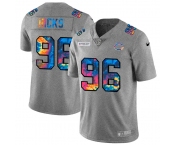 Chicago Bears #96 Akiem Hicks Men's Nike Multi-Color 2020 NFL Crucial Catch NFL Jersey Greyheather