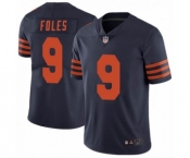 Men Nick #9 Foles Chicago Bears Limited Alternate Vapor Untouchable Navy Blue Jersey