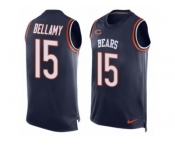 Men Nike Chicago Bears #15 Josh Bellamy Limited Navy Blue Player Name & Number Tank Top NFL Jersey