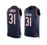 Men Nike Chicago Bears #31 Marcus Cooper Limited Navy Blue Player Name & Number Tank Top NFL Jersey
