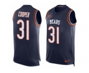 Men Nike Chicago Bears #31 Marcus Cooper Limited Navy Blue Player Name & Number Tank Top NFL Jersey